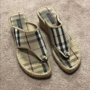Burberry Thong Wedge Sandal